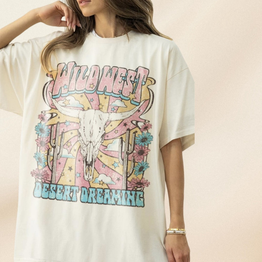 Ivory Wild West Dreaming Comfort Colors Tee